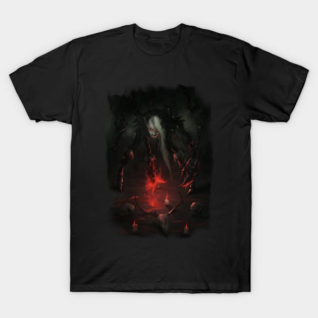 Blood Death Knight ritual T-Shirt by dlikt